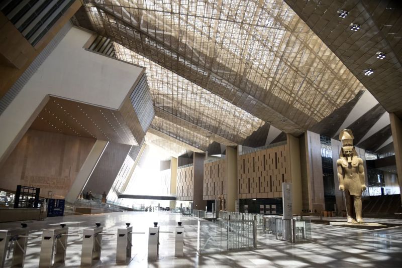 Exploring the Grand Egyptian Museum in Cairo on 8-day Easter Trip: Cairo and Nile Cruise