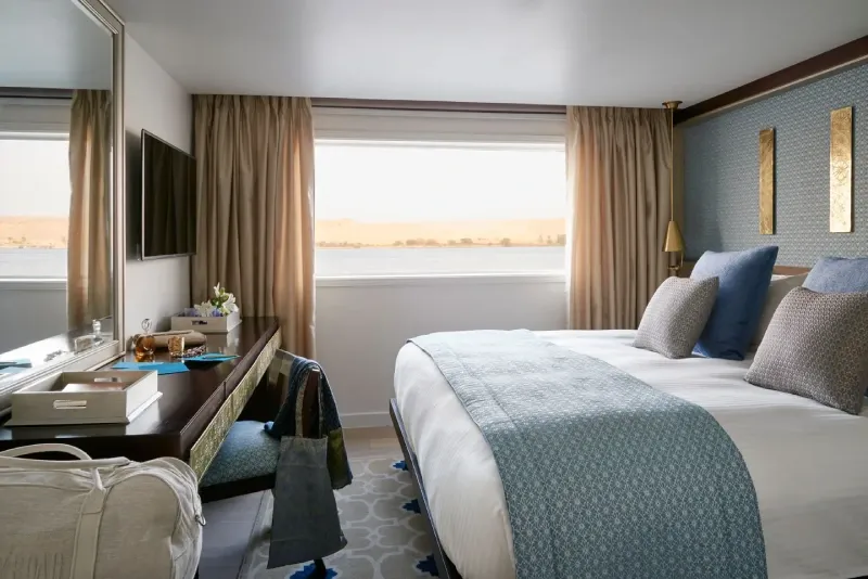 Spacious Bedroom Cabin Aboard Sanctuary Nile Adventurer
