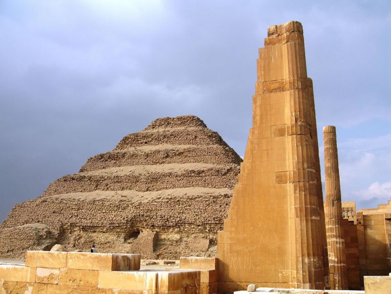 Saqqara Step Pyramid in escorted tours to Egypt from USA