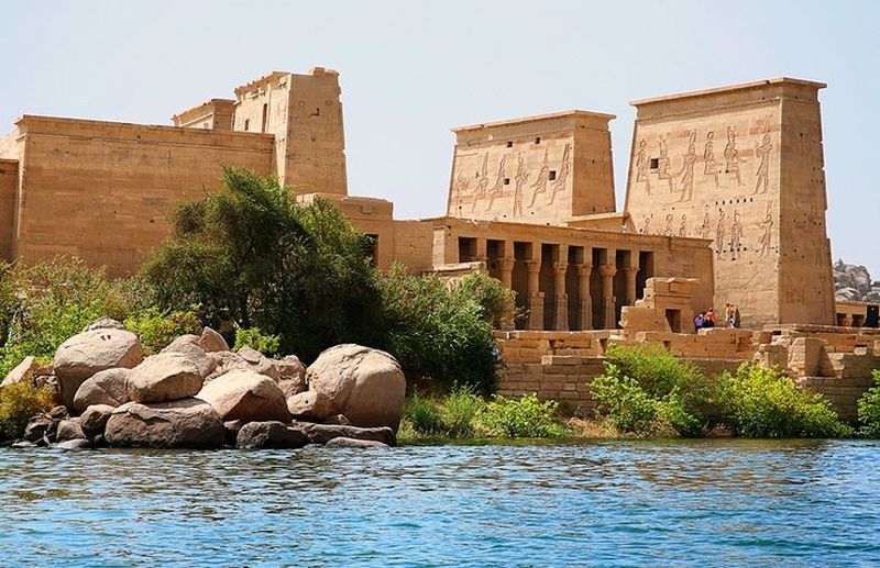 Philae Temple on an island near Aswan, Egypt