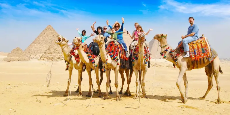 camel ride near Giza pyramids desert Egypt tour experience