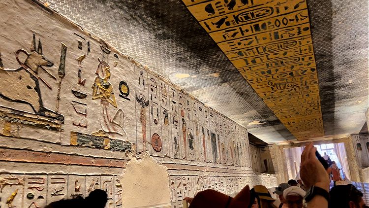Ancient royal tombs in the Valley of the Kings