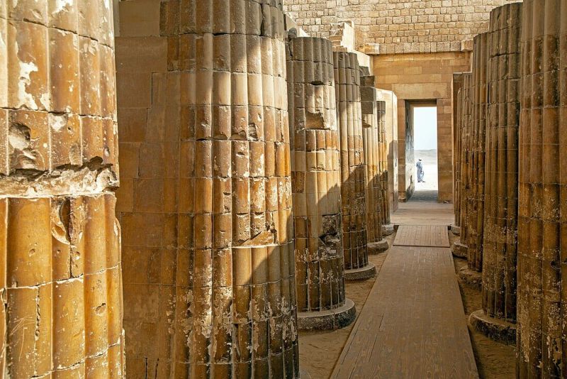 Ruins of Memphis with ancient statues seen on Full-day Cairo tour