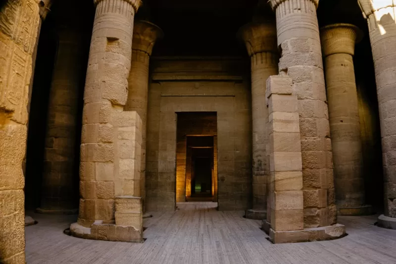 A romantic visit to Philae Temple in Aswan featured in Egypt Honeymoon Packages.