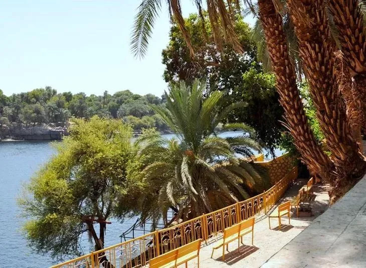 Felucca cruise in Aswan Egypt offering scenic views of the Nile River and traditional Egyptian sailing boats