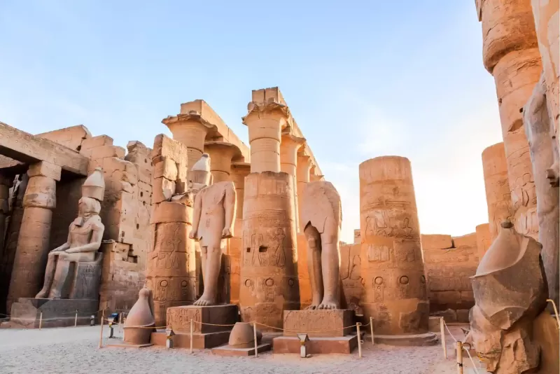 Luxor Temple by night during MS Moon Dance Nile Cruise