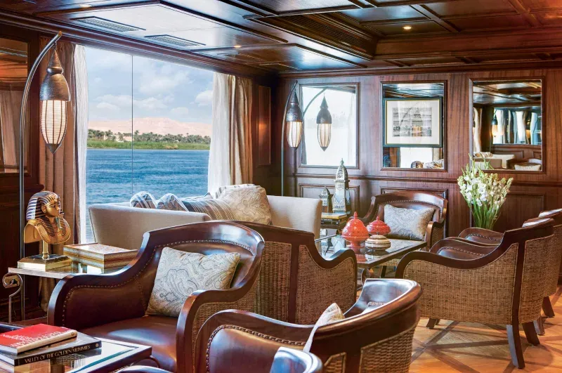 Reception area luxury cruise ship