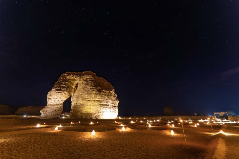 Elephant Rock formation in AlUla included in Saudi tours adventure