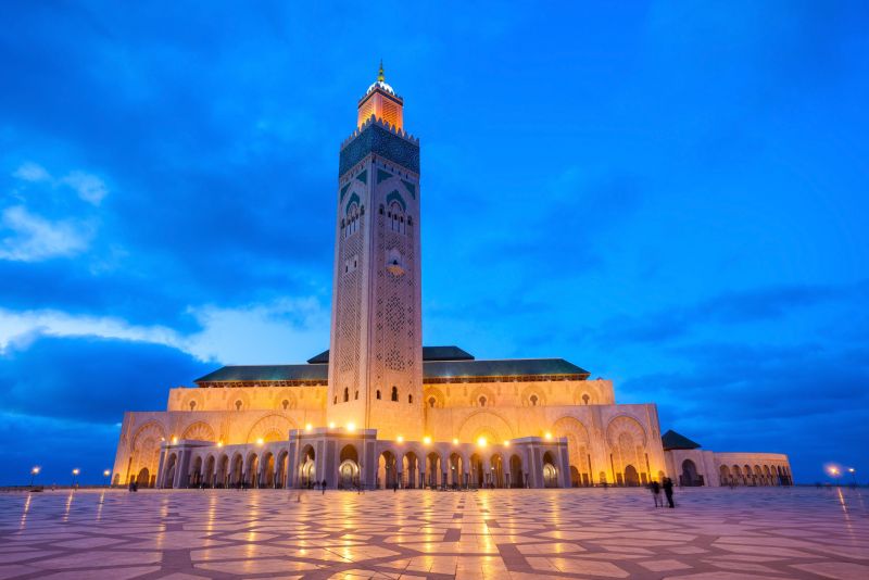 Visit Hassan II Mosque during Morocco adventure tours
