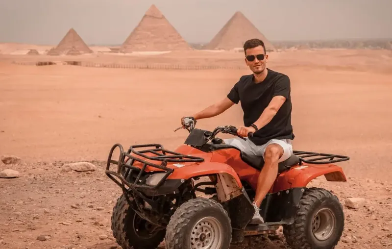 Cairo Private Quad Bike Desert Tour with Pyramids