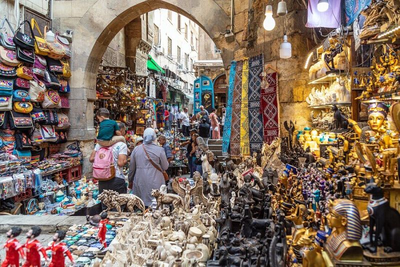 Explore Khan el Khalili Bazaar during your 12 Days Egypt Vacation Packages