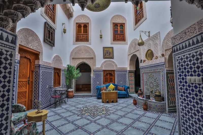 Experience Moroccan charm in Fez Riad courtyards on your guided adventure