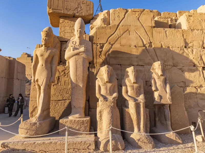 Walk through the majestic Karnak Temple complex on your guided 8-day Egypt Tour.