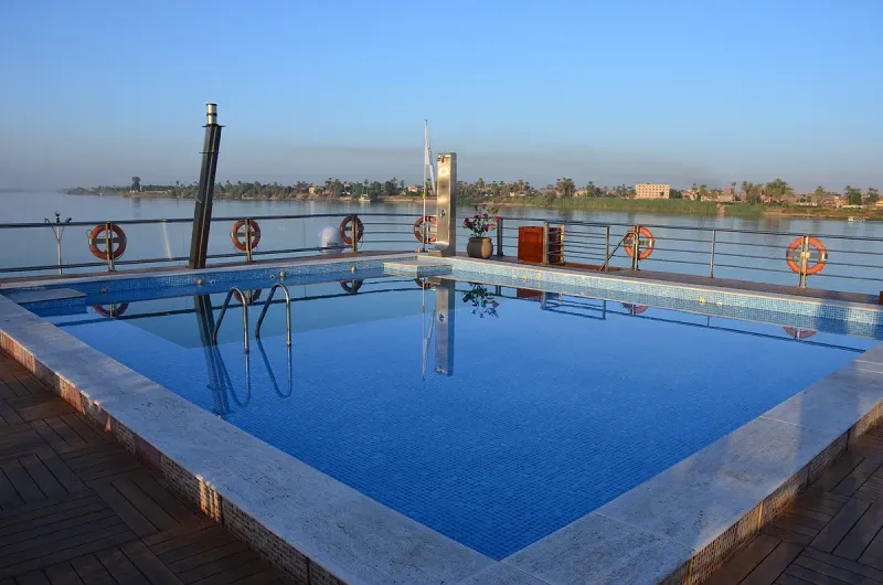 Swimming pool onboard Tosca cruise