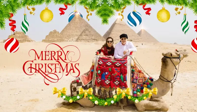 Great Pyramids of Giza during the 10-Day Egypt Christmas Tour to Cairo and Nile Cruise