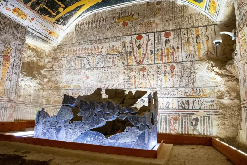 Exploring royal tombs together at the Valley of the Kings with Egypt Honeymoon Packages.