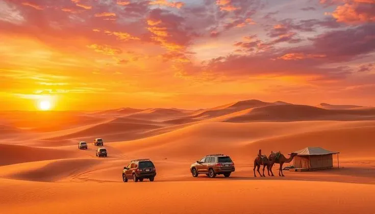 Abu Dhabi desert landscape and thrilling safari experiences in Dubai Tours