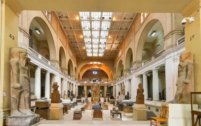 Artifacts inside the Egyptian Museum, Cairo, featured in 4-days Cairo Tour Package