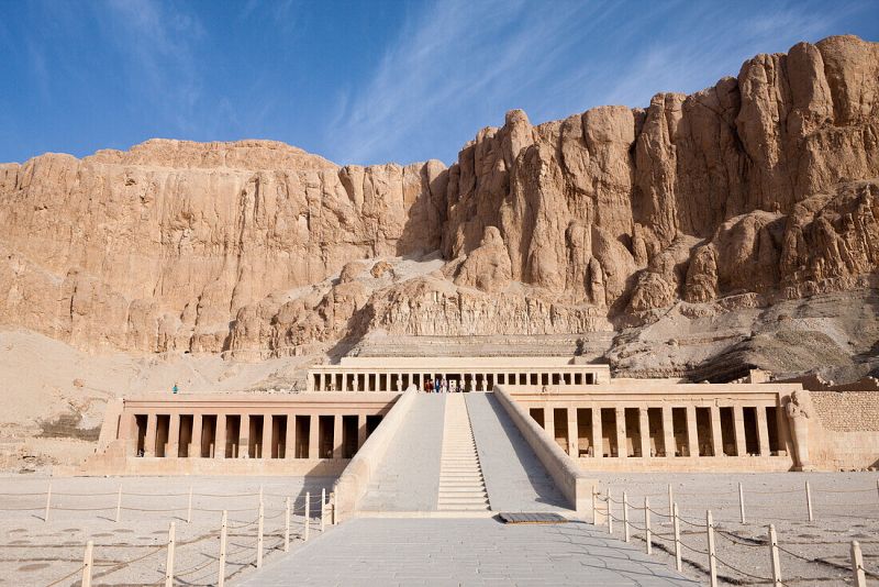 Visiting the Temple of Queen Hatshepsut aboard MS Acamar Nile Cruise – an architectural marvel carved into cliffs