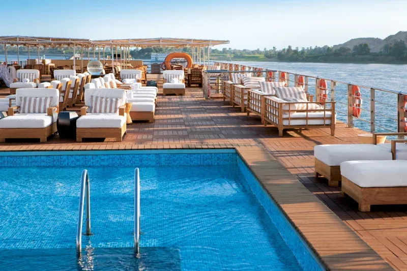Sun deck luxury MS Tosca cruise