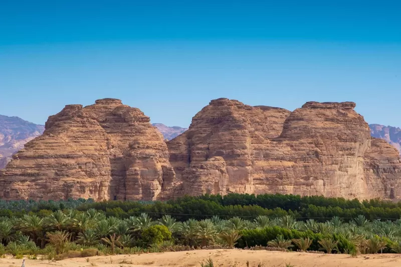 Wadi Deise scenic valley in AlUla visited on 7-day Saudi Arabia tour Saudi tours