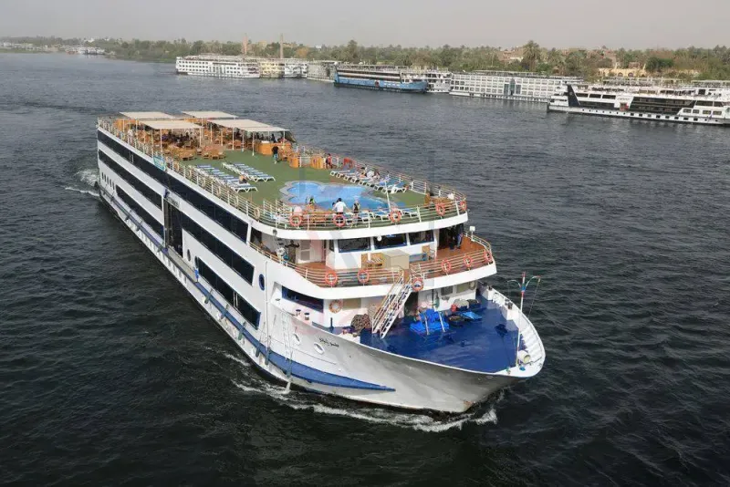 Nile Cruise in Egypt sailing along the Nile River with scenic views