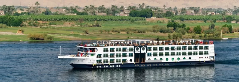 MS Mayflower Nile Cruise sailing on the Nile – luxury vessel with elegant decks and panoramic views