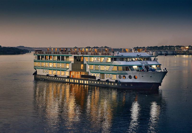 Luxury MS Acamar Nile Cruise gliding gracefully on the Nile