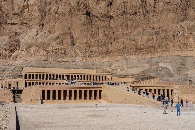 Visit the Temple of Queen Hatshepsut on Sonesta St. George Nile Cruise – stand in awe of terraced architecture set against dramatic cliffs.