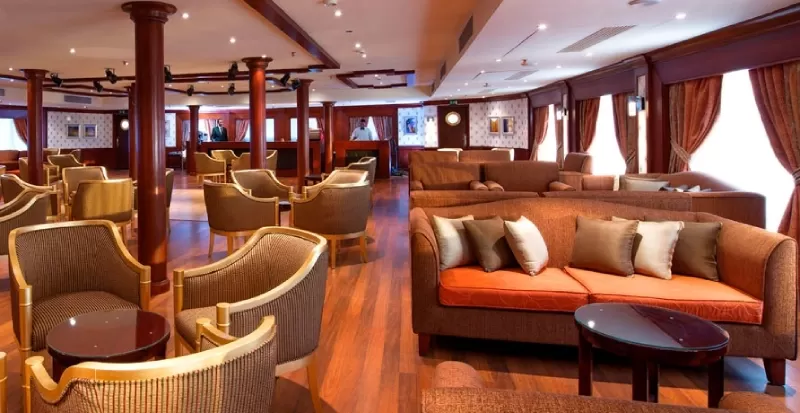 Spacious cabin on MS Amwaj Living Stone Nile Cruise with large window overlooking the Nile