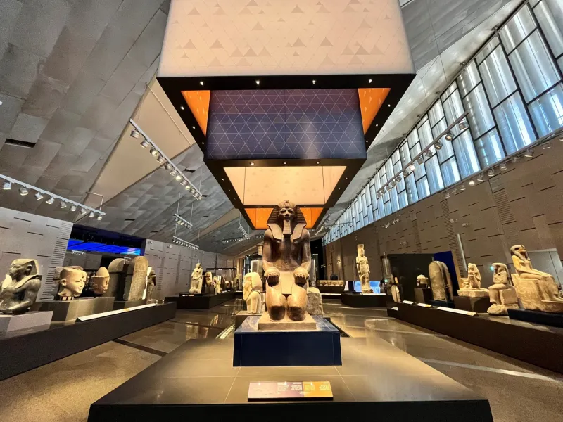 Grand Egyptian Museum ancient treasures display
