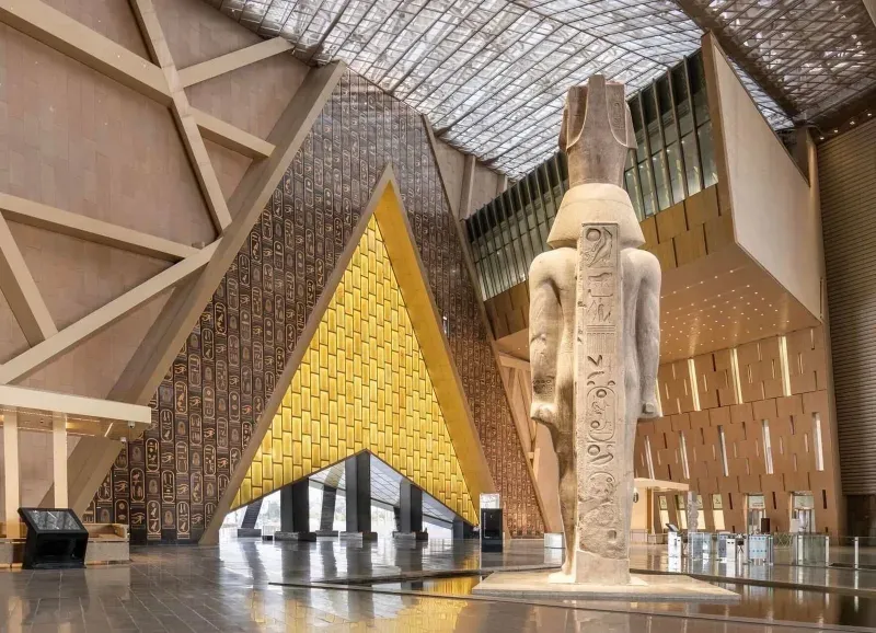 Grand Egyptian Museum in Cairo, part of 8-Day New Year Nile Cruise and Egypt travel package