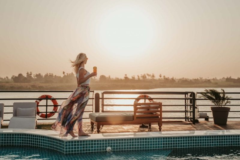 Sailing along the Nile from Aswan to Luxor on Classic Egypt Tour