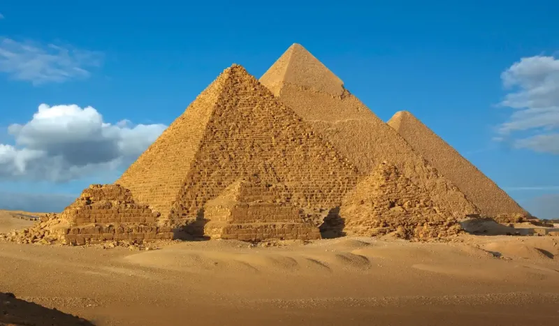 Giza Pyramids desert landscape