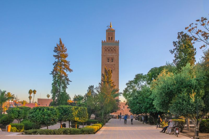 Explore the iconic Koutoubia Mosque on Morocco guided tours