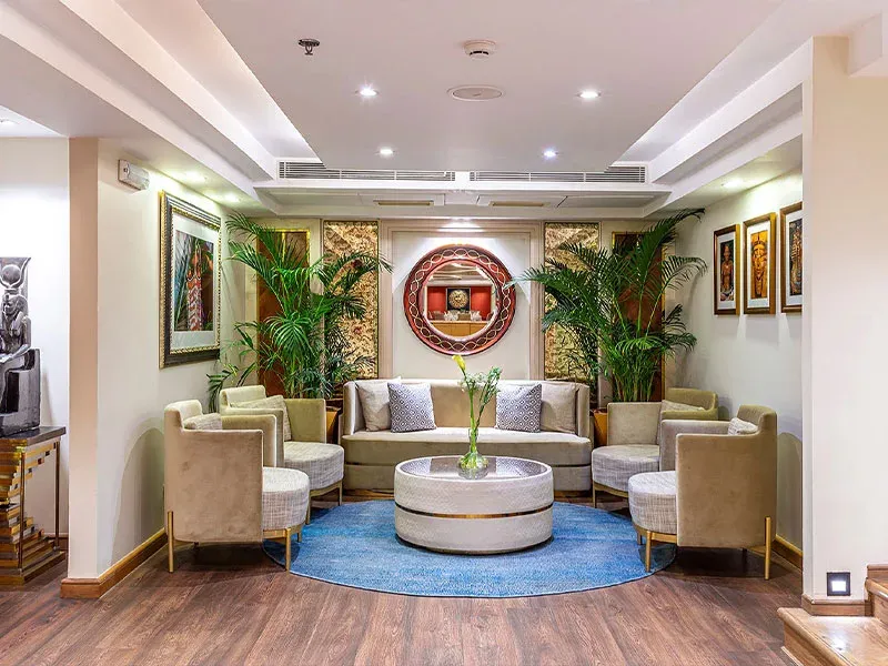 Sonesta Sun Goddess reception lounge