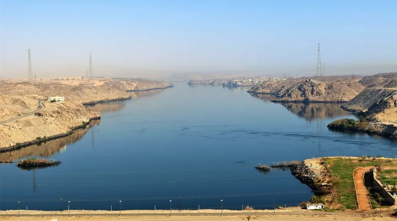 Modern engineering High dam panoramic view