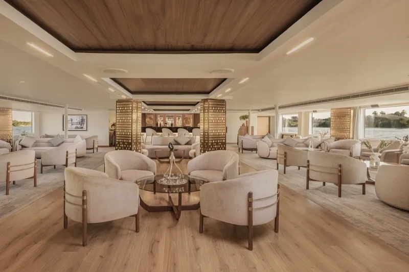 Fine dining aboard luxury cruise