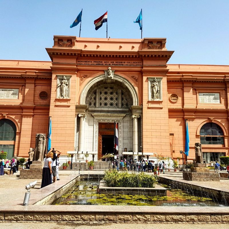 Egyptian Museum in Cairo displaying ancient Egyptian artifacts