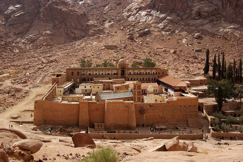 Visit the sacred St. Catherine’s Monastery on your 13-day Luxury Jordan and Egypt tours with Nile Cruise.