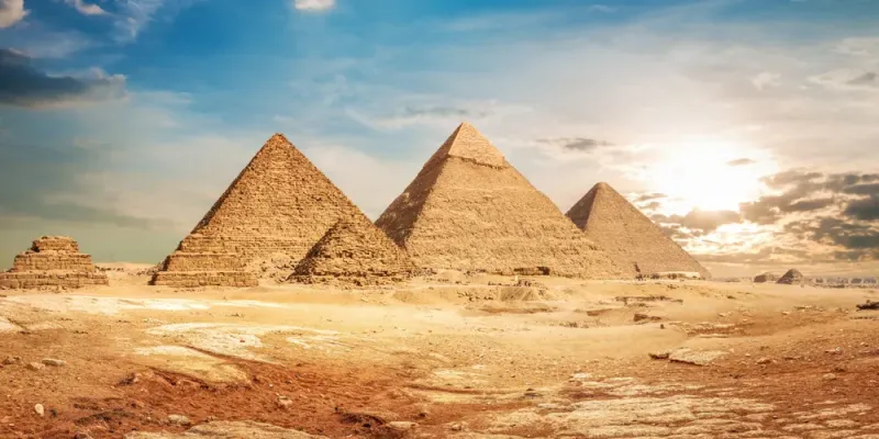 Great Pyramids of Giza and Sphinx