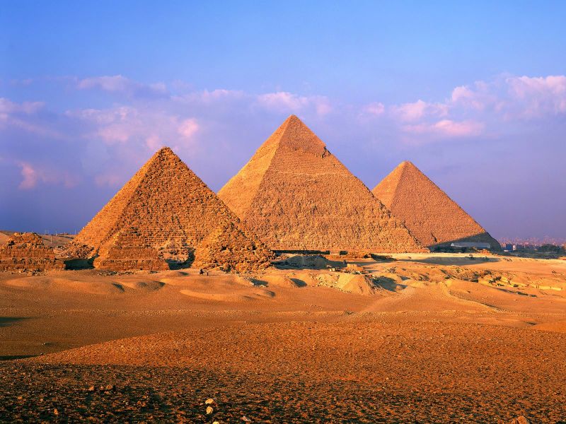 Pyramids of Giza in Cairo, visited during 4-days Cairo Tour Package