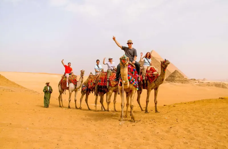 Giza Pyramids camel ride Cairo sightseeing