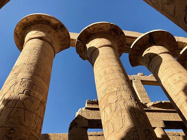 Marvel at the vast columns of Karnak Temple while traveling on an unforgettable 11-day all-inclusive Egypt vacation.