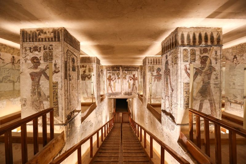Discover royal tombs carved into rock at the Valley of the Kings during your 11-Day Private Egypt Tour with Nile Cruise.