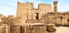 Spacious courtyard inside the Temple of Horus at Edfu