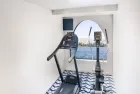 Modern gym with Nile views