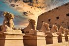 Walking through Karnak Temple in Luxor on 7-day Cairo, Luxor and Aswan Egypt Easter Tour