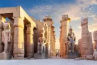 Luxor Temple at sunset on Christmas holiday Egypt cruise