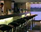 Elegant onboard bar with Nile views